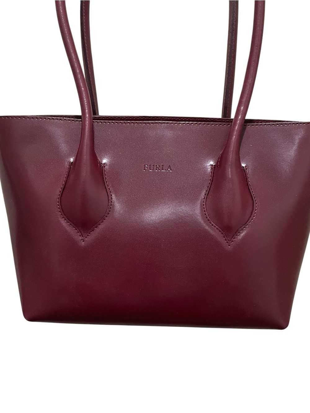 Furla Burgundy Mini Tote Bag - Picture 2 of 11